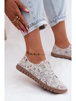 Okenní vzorové polobotky z přírodního semiše Multicolor Flaria