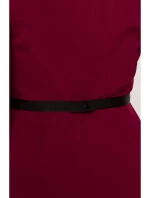 S427 Peplum šaty - bordové