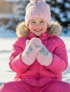 Noviti RZ049 Rukavice pre dievčatko Fluffy Kitten