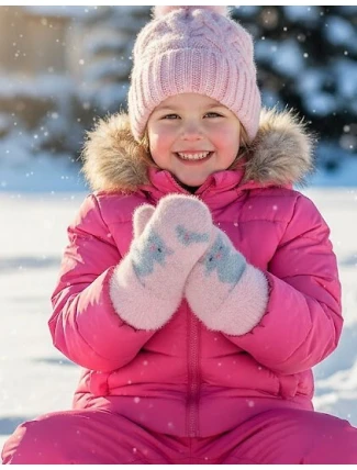 Noviti RZ049 Rukavice pre dievčatko Fluffy Kitten