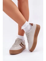 Stylowe Sneakersy Na Platformie Szare Doriwa