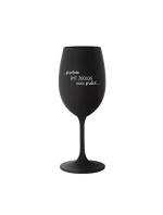 PROTOŽE BÝT ZOOLOG NENÍ PRDEL - černá sklenice na víno 350 ml PROTOŽE BÝT ZOOLOG NENÍ PRDEL - černá sklenice na víno 350 ml