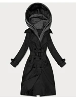 Klasický plášť s odnímateľnou kapucňou Goodlookin black (T2-2252#-1) Klasický plášť s odnímateľnou kapucňou Goodlookin black (T2-2252#-1)