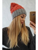 Paris fleecová čiapka K212 červená+sivá