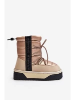 Śniegowce Damskie Na Grubej Podeszwie Wegańskie D.Franklin DFSH371006 Beżowe