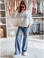 Dámska nadrozmerná mikina s potlačou HAPIRES sivá FashionStreet BY1485 Dámska nadrozmerná mikina s potlačou HAPIRES sivá FashionStreet BY1485