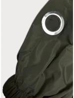 Voľná dlhá bunda s kapucňou khaki (TR982) Voľná dlhá bunda s kapucňou khaki (TR982)