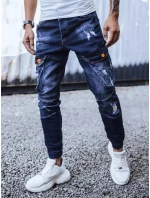 Pánske džínsy tmavomodré FashionStreet UX3262 Pánske džínsy tmavomodré FashionStreet UX3262