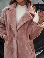 Dámsky zimný kabát GLAMFUR dlhý kožuch ružový FashionStreet TY4700
