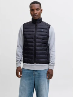 Jack&Jones pánska vesta bez rukávov JJEBRADLEY LIGHT BODYWARMER COLLAR NOO 12280973 BLACK