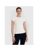 Dámske rýchloschnúce tričko na jogu a pilates 4F 4FWSS25TFTSF1270-11S