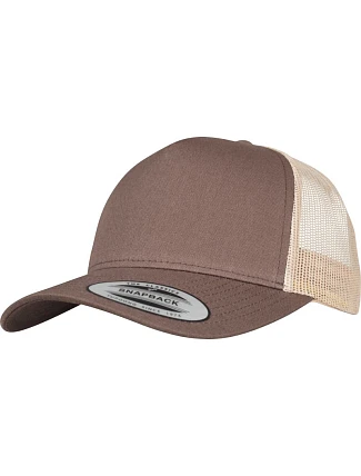 Flexfit 6506 5-panelová retro truckerová čiapka 55.6506 hnedá/khaki Flexfit 6506 5-panelová retro truckerová čiapka 55.6506 hnedá/khaki