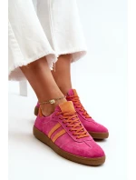 Zazoo N1068 Zamszowe Niskie Sneakersy Damskie Fuksja Zazoo N1068 Zamszowe Niskie Sneakersy Damskie Fuksja