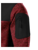 Príležitostná softshellová bunda pánska pletená marlboro červená