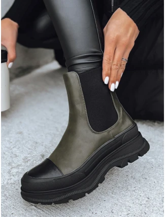 Dámske čižmy DENTAR green FashionStreet ZY0411 Dámske čižmy DENTAR green FashionStreet ZY0411