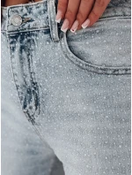 Dámske džínsové nohavice s kamienkami DIAMONTI modré FashionStreet UY2475