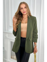 Elegantné sako s khaki klopami
