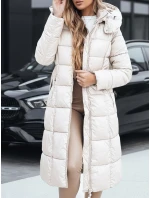 Dámska prešívaná zimná bunda s kapucňou biela FashionStreet TY5491 Dámska prešívaná zimná bunda s kapucňou biela FashionStreet TY5491