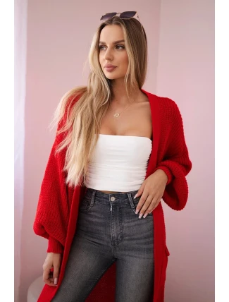 Sveter dlhý sveter červený