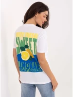 Tričko D12022AH02645W biele a žlté