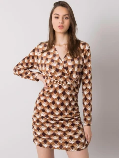 Šaty DHJ SK 12695.26P svetlo hnedá