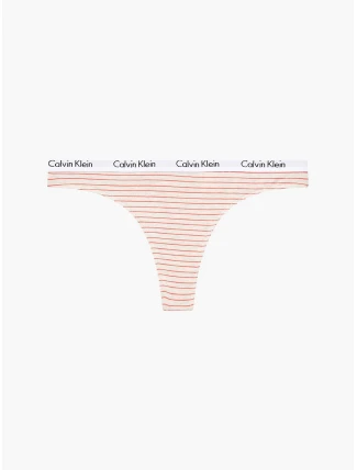 Tangá D1617E - WAN - béžová s prúžkom - Calvin Klein