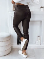 Dámske voskované nohavice KARLA tmavohnedé FashionStreet UY1787 Dámske voskované nohavice KARLA tmavohnedé FashionStreet UY1787