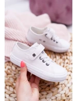 Dziecięce Skórzane Trampki BIG STAR EE374035 Białe