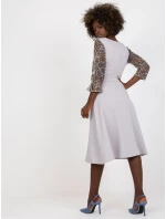 Šaty LK SK 507860.82P svetlo šedá