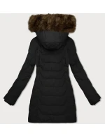 Dámska bunda s kapucňou J Style Black and Beige (16M9121-392B)