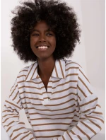 Blúzka LK BZ 509314.83 bielo-hnedá