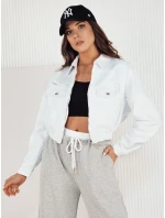 Dámska krátka džínsová bunda BLIRNA biela FashionStreet TY4165