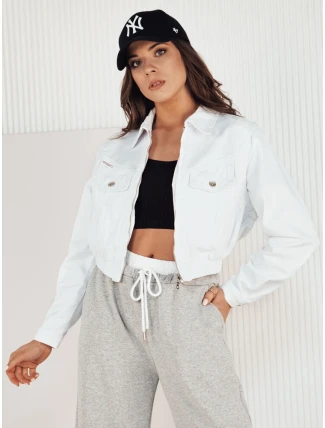 Dámska krátka džínsová bunda BLIRNA biela FashionStreet TY4165