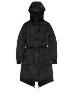 Nepremokavý kabát Rains STRING W PARKA W3 18550 84 BLACK GRAIN