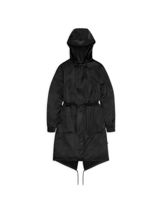 Nepremokavý kabát Rains STRING W PARKA W3 18550 84 BLACK GRAIN