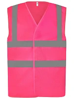 Yoko HVW 120 Hi-Vis sieťovaná bezpečnostná vesta 79.W120 ružová Yoko HVW 120 Hi-Vis sieťovaná bezpečnostná vesta 79.W120 ružová