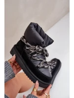 Dámske semišové snežnice s hrubým šnurovaním D.Franklin DFSH375003 Black Dámske semišové snežnice s hrubým šnurovaním D.Franklin DFSH375003 Black