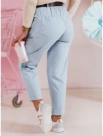 Dámske nohavice s opaskom SOFELIA modré FashionStreet UY2504 Dámske nohavice s opaskom SOFELIA modré FashionStreet UY2504