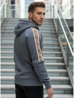 Pánska sivá mikina FashionStreet BX5945 Pánska sivá mikina FashionStreet BX5945