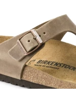 Dámske žabky Birkenstock Gizeh Oiled Leather Tabacco Brown Regular wide (0943811) dámske