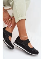 Sportovní dámské polobotky na suchý zip Černé Aveliette