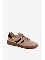 Dámske kožené semišové tenisky Zazoo N1176S2 Dark Beige Dámske kožené semišové tenisky Zazoo N1176S2 Dark Beige