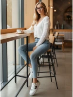 Dámsky ažurový sveter GOFFY white FashionStreet MY2278