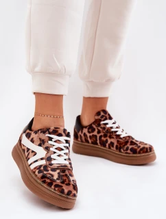 Dámske tenisky na platforme Leopard Brown Totter