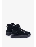 Semišové pánske zateplené trapper Big Star OO174187 black