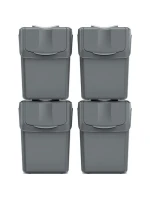 Odpadkový kôš 20 l SORTIBOX SET4 PACKY ŠEDÉHO KAMEŇA detské