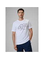 Pánske tričko s logom 4F 4FRSS26TTSHM3999-10S Pánske tričko s logom 4F 4FRSS26TTSHM3999-10S