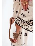 Sandały Damskie Na Płaskim Obcasie Z Ozdobą Białe Setorina