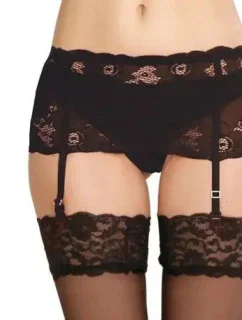 Dámsky podväzkový pás Babette 945 Black - DeLafense