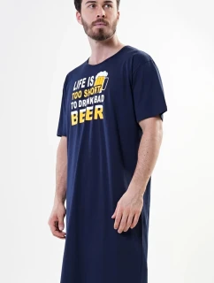 Pánska nočná košeľa s krátkym rukávom Petr